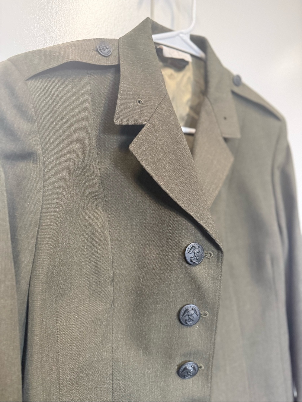 Women’s vintage Military Coat - menswear, fall, tailored. Halloween costume